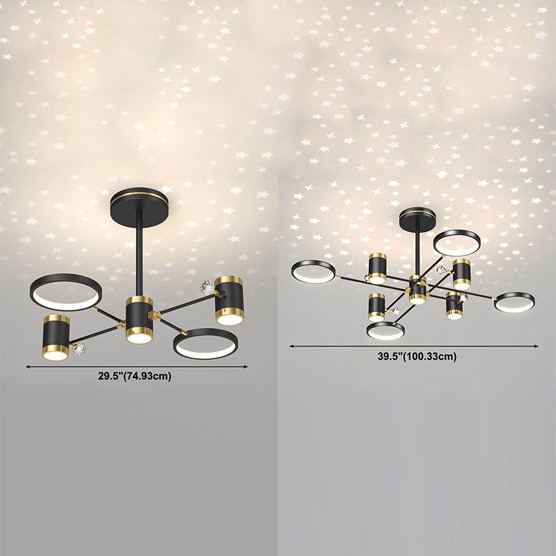 Nordic Light Luxus Einfacher moderner Stil LED -Anhänger Kronleuchter Licht für Wohnzimmer