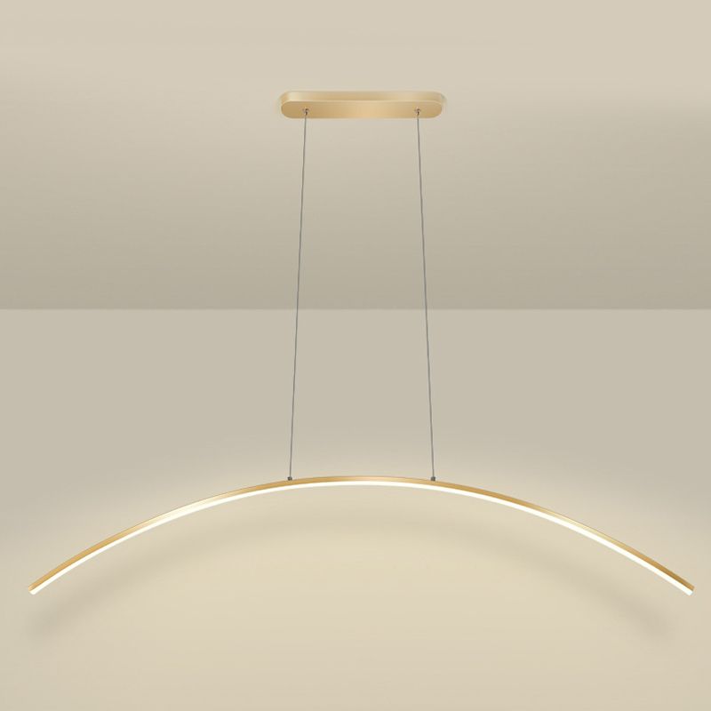 Golden Ceiling Light Contemporary LED Kitchen Island Lighting for Foyer