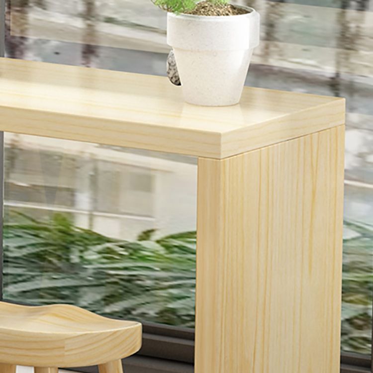 Modern Bar Dining Table Rectangle Wooden Frame Bar Table for Kitchen