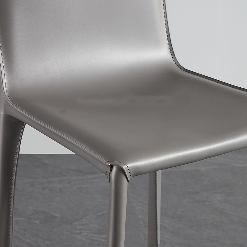 Modern Style Low Back Bar-stool Pu Leather Counter Bar Stool with Metal Legs