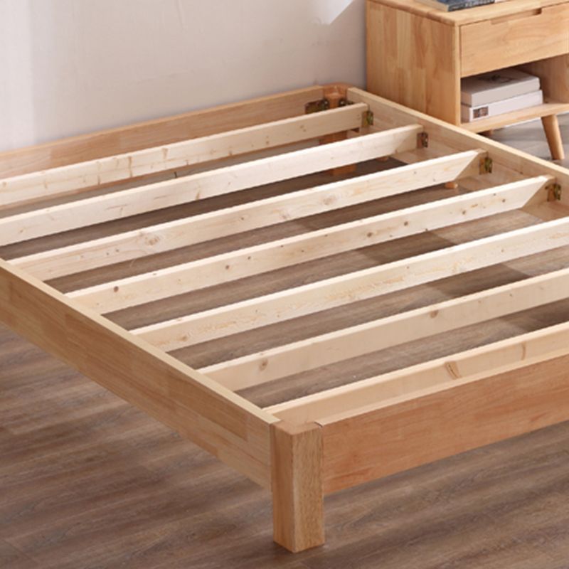 Solid Color Scandinavian Slat Bed Arched Bed With Custom Wood Legs