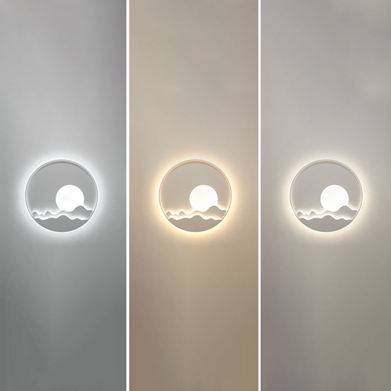 Geometrische Form Metallwandlicht moderne Stil 1 Lichtwand montieren Licht in Weiß