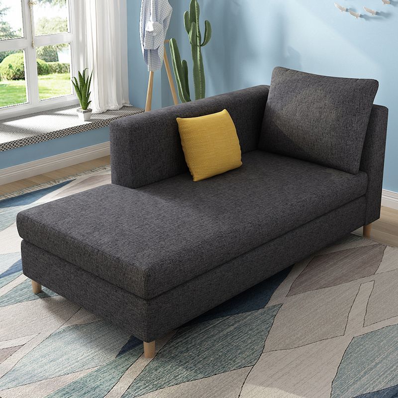 Nordic Recessed Arms Chaise Lounge with Cushioned for Bedroom and Living Room