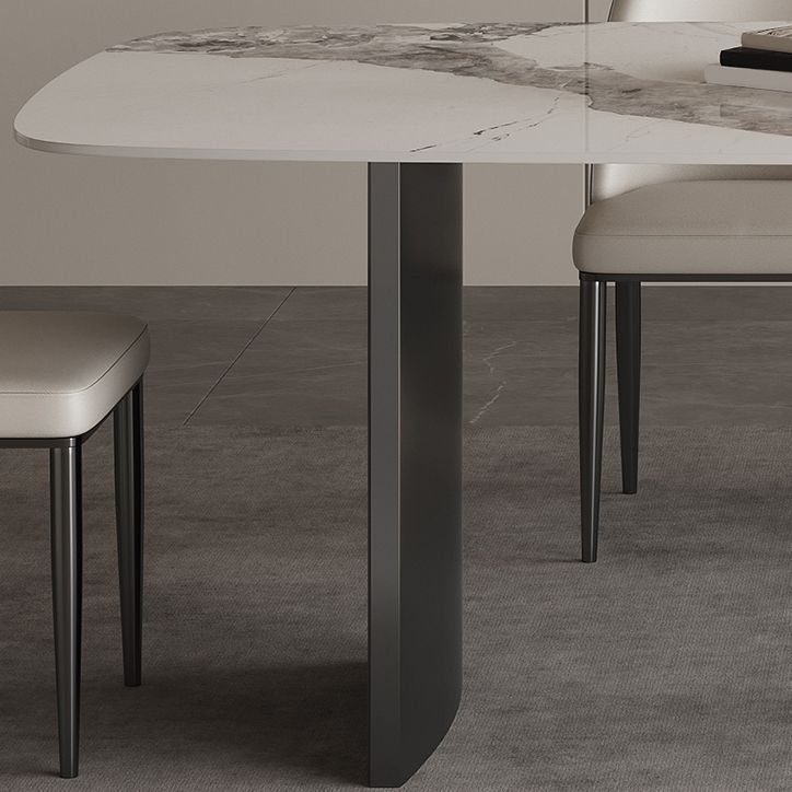 Stone Top Modern Dining Table Set 1/4/5/6 Pcs Dining Set with Padded Chairs
