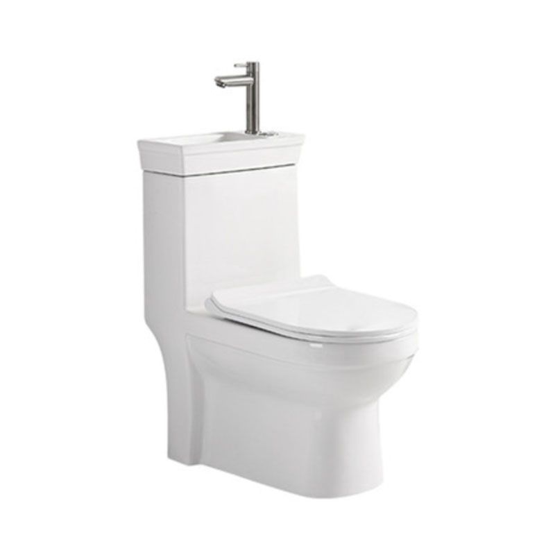 Modern Toilet Bowl Floor Mounted Porcelain All-In-One Flush Toilet