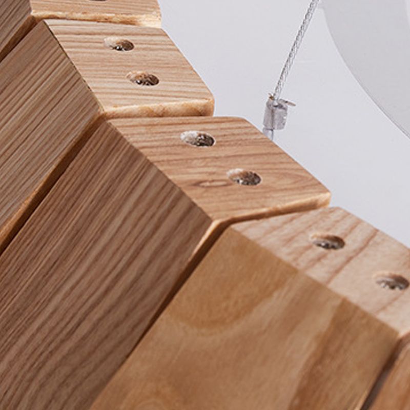 Contemporary Wooden Hanging Light Household Pendent Lighting Fixture for Living Room