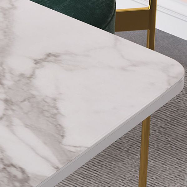 Modern Foldable Dinette Set 1/2/3/5 Pieces Rectangle White Sintered Stone Dining Table Set