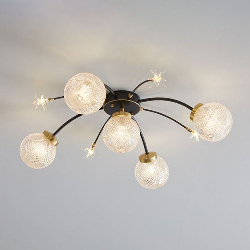 Nordic Style 9-Lights Ceiling Lamp Ball Shape Ceiling Light for Bedroom