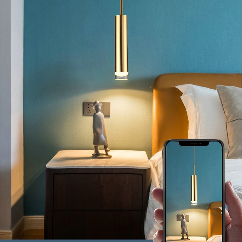 Contemporary LED 1-Light Ceiling Pendant Light Acrylic Linear Hanging Lamp for Bedroom