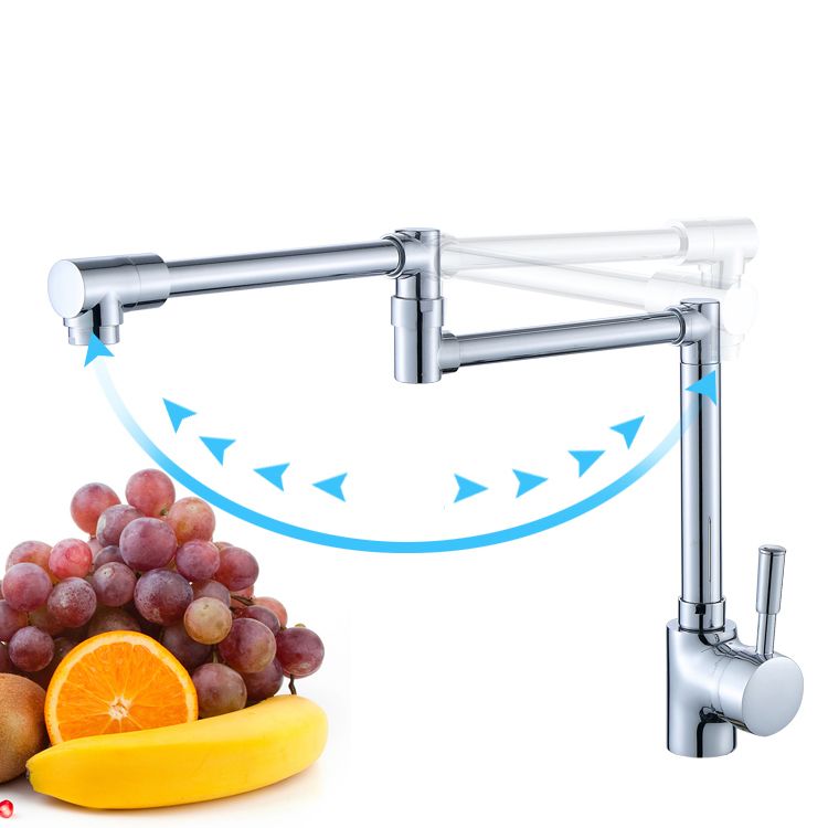 Modern Faucet 1-Handle 1-Hole Brass Single Level Low Profile Pot Filler Kitchen Faucet