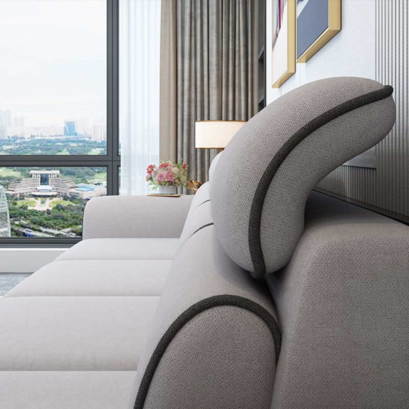 Contemporary L-Shape Sectional with Storage and USB for Apartment