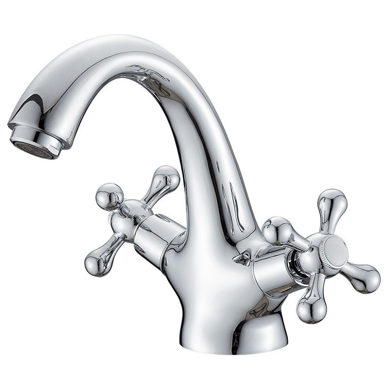 Industrial Wide Spread Bathroom 2 Faucet Cross Handles Lavatory Faucet