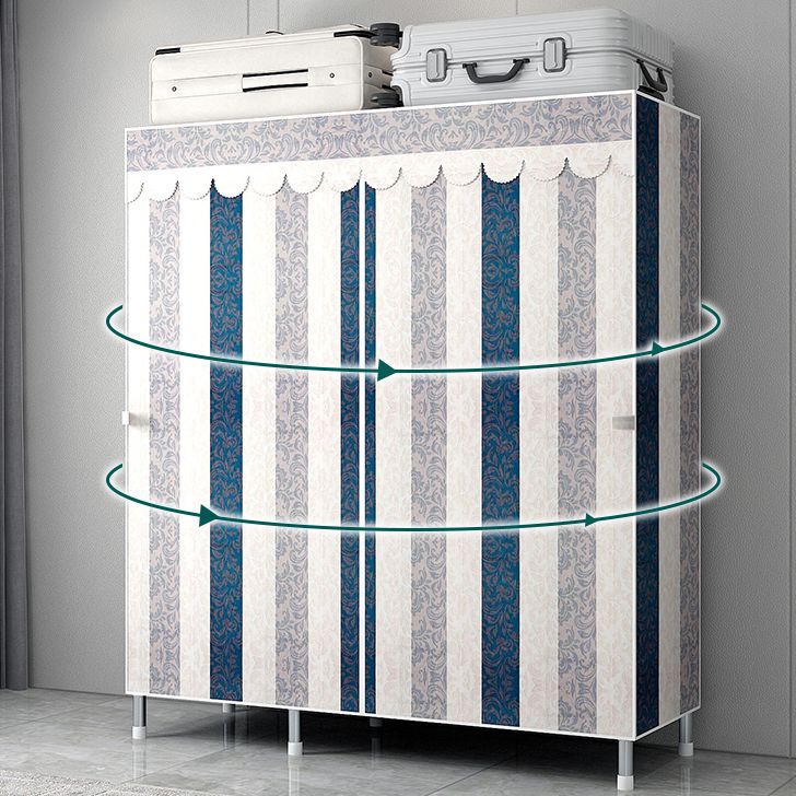 Modern Style Home Wardrobe Armoire Steel Frame Wardrobe Cabinet