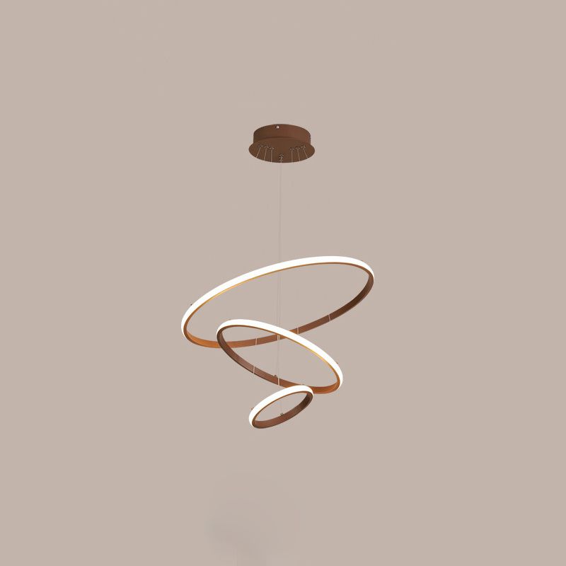 Multi-Rings Multi-Tier Modern Simple Style Metal Hanging Chandelier Lighting Fixtures