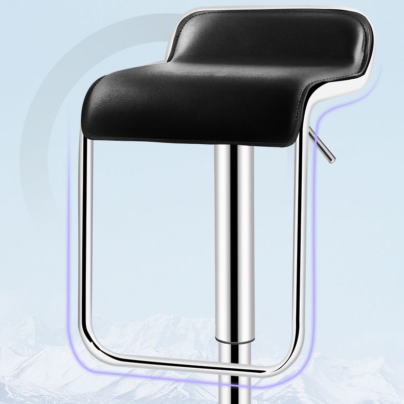 Taburete de bar rectangular moderno reposapiés silla de mostrador de metal ajustable para interiores
