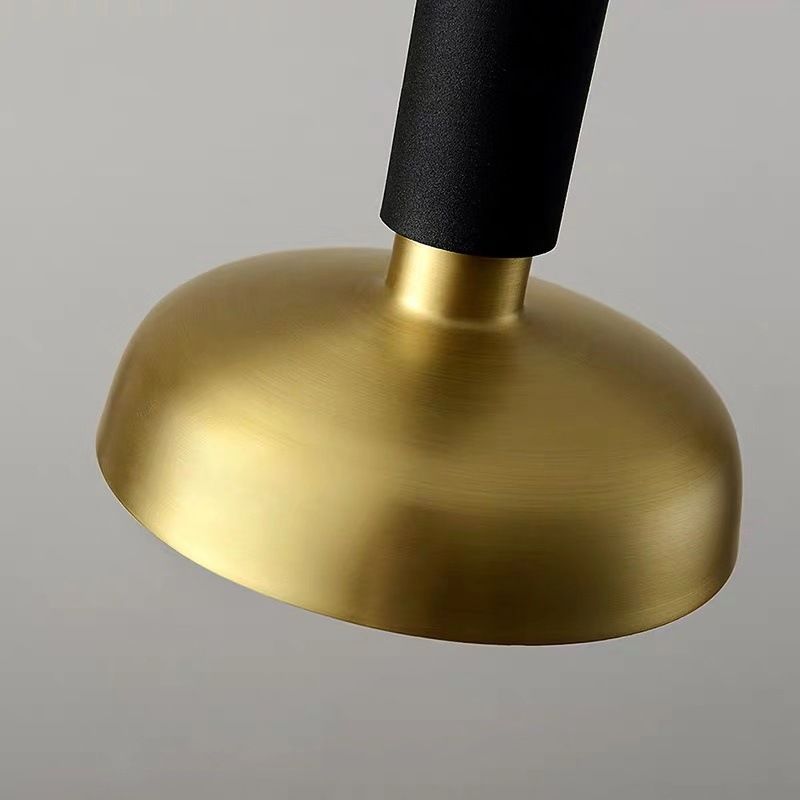 Kit d'éclairage pendentif en métal de grange minimaliste 1 kit de lampe suspendue blanc / noir clair pour le chevet