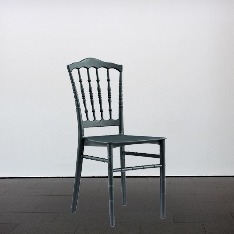 Glam Kitchen Dining Side Chair Plastic Armless Chair Windsor Back Side Chair