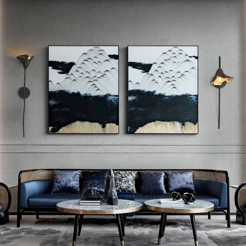 Modern Wall Sconce Flower Shape Wall Light with Metal Shade for Bedroom