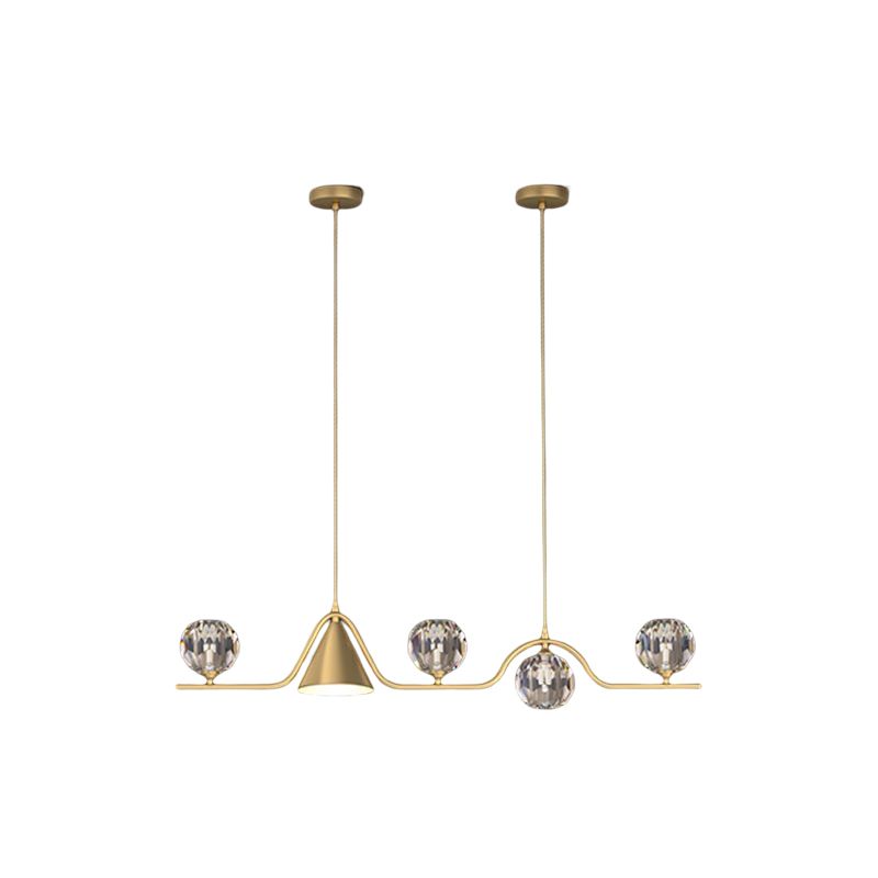 Modern Style Ball Shape Island Pendants Crystal Pendant Lights for Dining Room