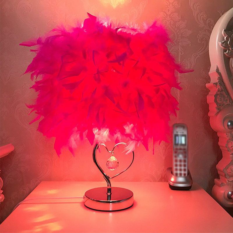 Éclairage de table de plumes en forme de cylindre LAMPE NORDIQUE SEUX-BULB