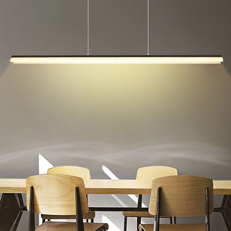 Lampadario a ciondolo lineare metallico Luce isola contemporanea per sala da pranzo