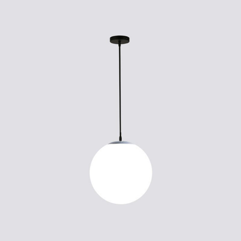 Ball Shape Hanging Light Fixture Glass Simple Hanging Pendant Light