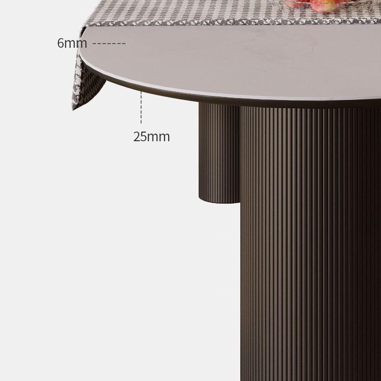 Free Form Dining Table for Home Modern Dinette Table with 3 Legs