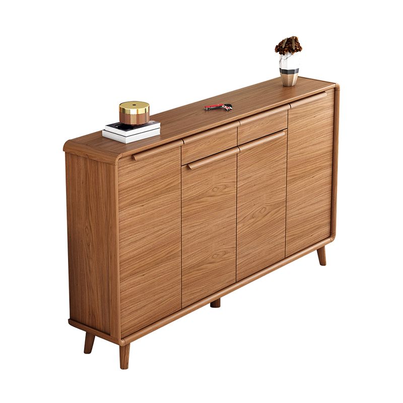 Modern Rectangle Wood Side Cabinet Bar Pulls Cabinet With Doors