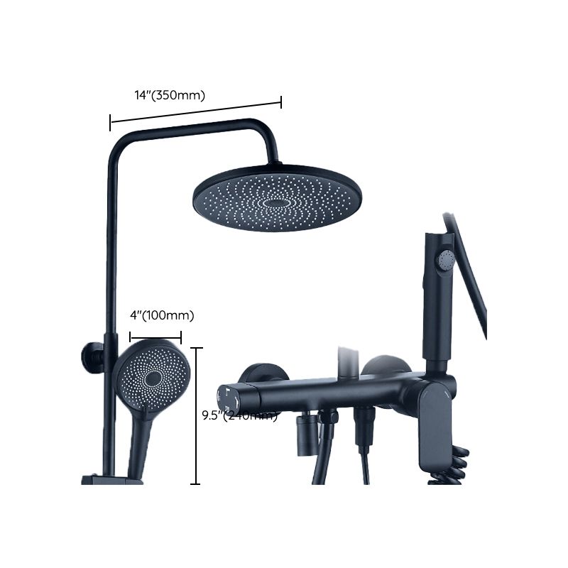 Adjustable Spray Pattern Shower System  Valve Included Brass Wall Mounted Shower Combo