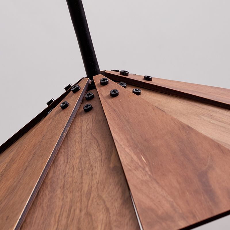 1-licht houten hangende lamp naar beneden verlichting eenvoudige kegelvorm hanger verlichtingsarmatuur