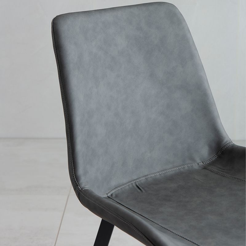 Sillas de comedor estilo moderno Silla individual sin brazos con patas de metal