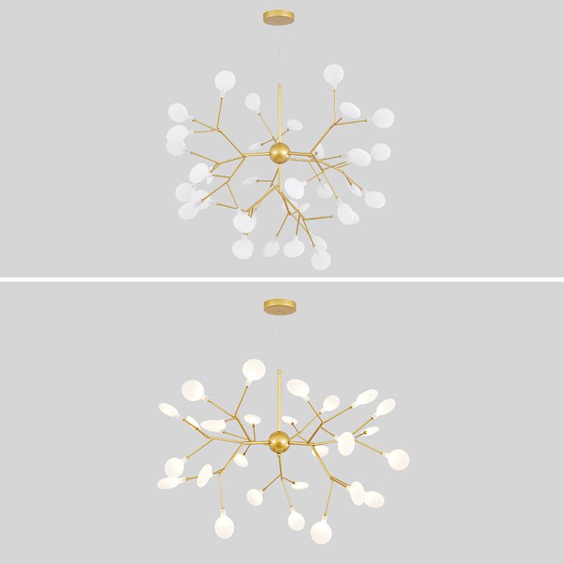 Contemporary Gold Hanging Chandelier Circle Ceiling Hanging Light Fixture