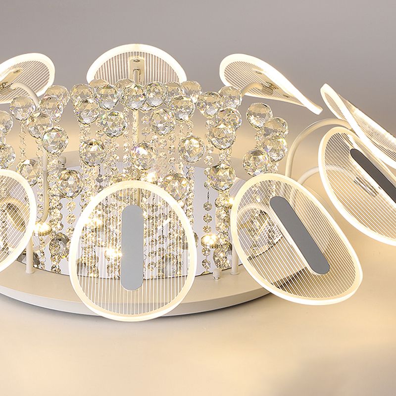 Radial Flush Mount Ceiling Light Contemporary Metal Ceiling Light Fixtures for Bedroom