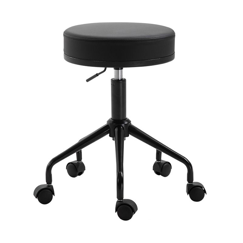 Adjustable Modern Counter Bar Stool Armless Leather Bar Stool with Swivel