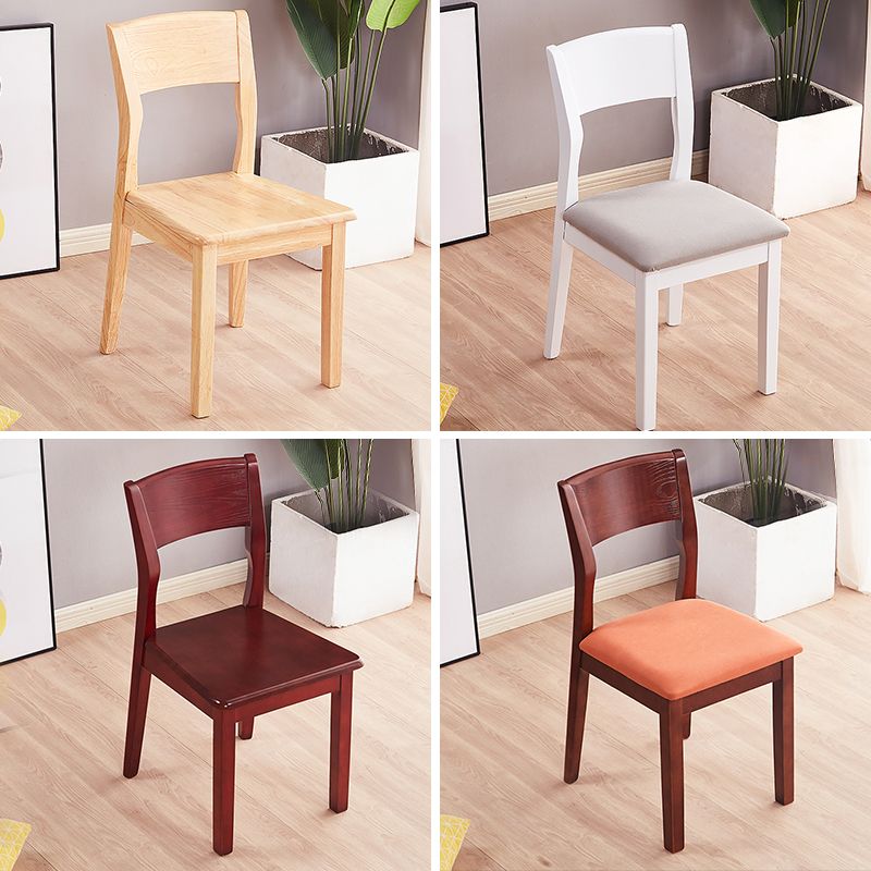 Chaise latérale rembourrée de chaise latérale sans bras contemporaine pour restaurant (ensemble de 2)