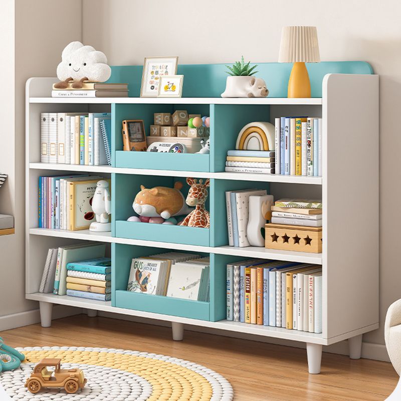 11.8"H Modern Bookshelf Engineered Wood 4-Shelf Standard Bookcase for Home Office