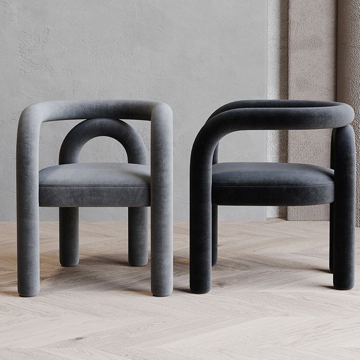 Contemporary Upholstered Side Chairs Open Back Side Chair for Home