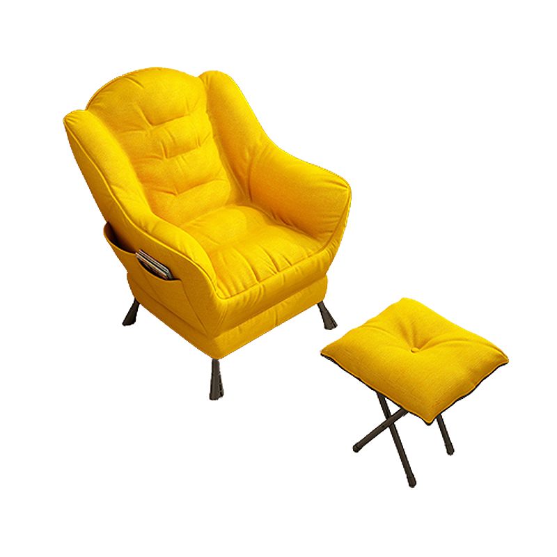 Sewn Pillow Back Arm Chair Sloped Arms Accent Chair,  27.56" W √ó 27.56" L √ó 33.46" H