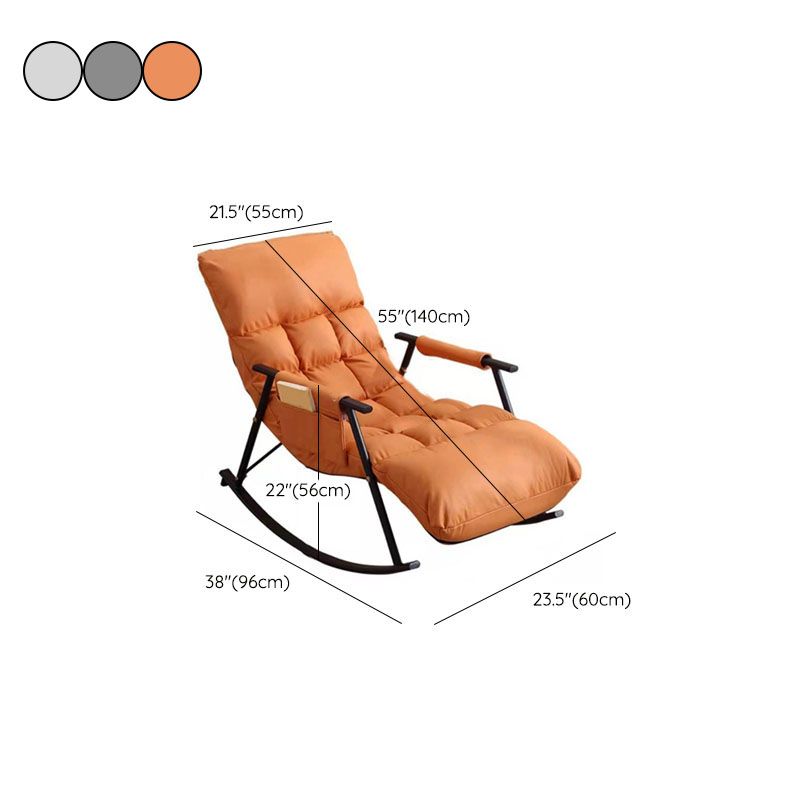 Contemporary Style Sofa Rocking Chair Single Indoor Rocking Chair with Cushion