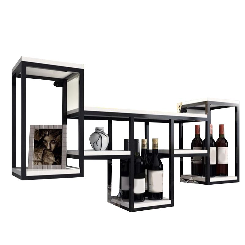 Industrial Wall Mounted Metal Wine Racks 8"W X 24"H Wine Racks for Living Room