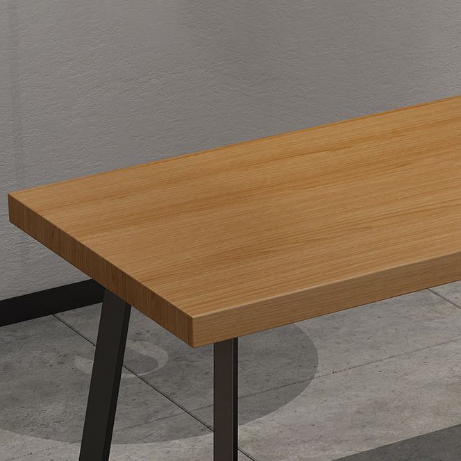 Industrial Solid Wood Dinner Room Kitchen Table Brown Sled Base Table for Dinning Room