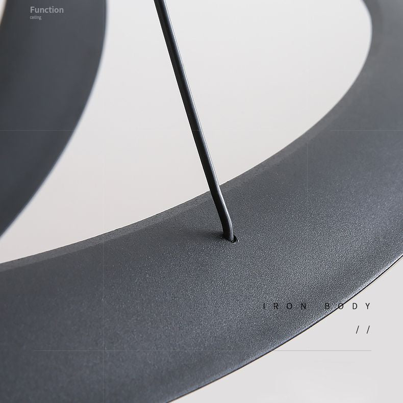 Ultra-modern Twisting Hanging Chandelier Metallic Hanging Lamp with Hanging Cord for Restaurant