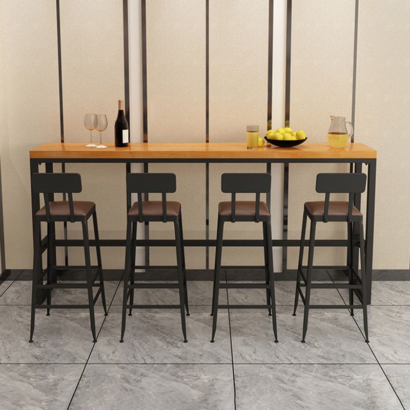Solid Wood Bar Table Bar Height Contemporary Bar Height Pub Table for Indoor