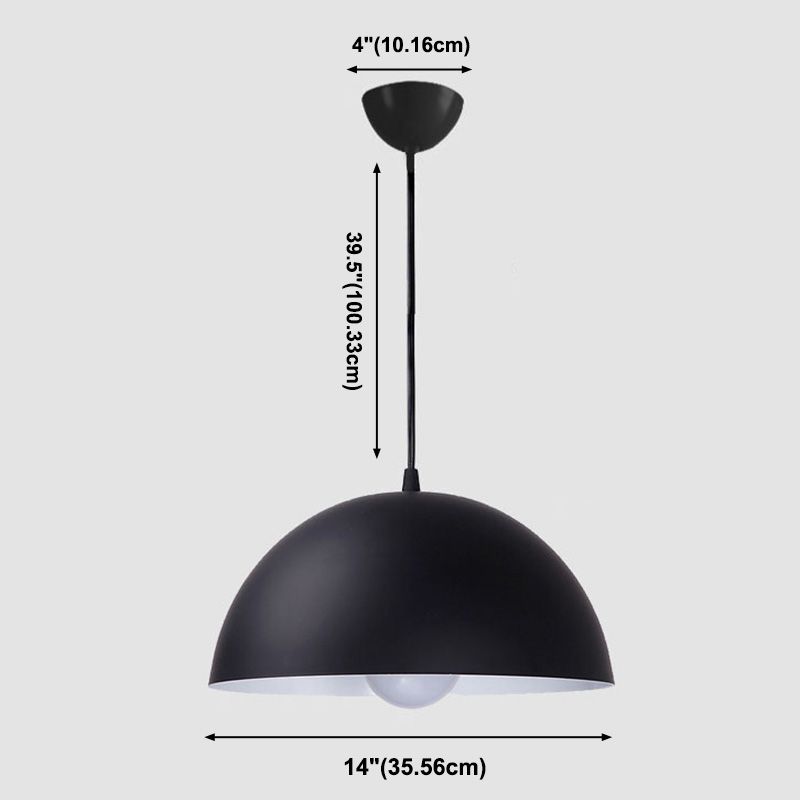 Luz colgante de metal estilo nórdico macron color colgante de colgante semicirclel luz colgante para cocina