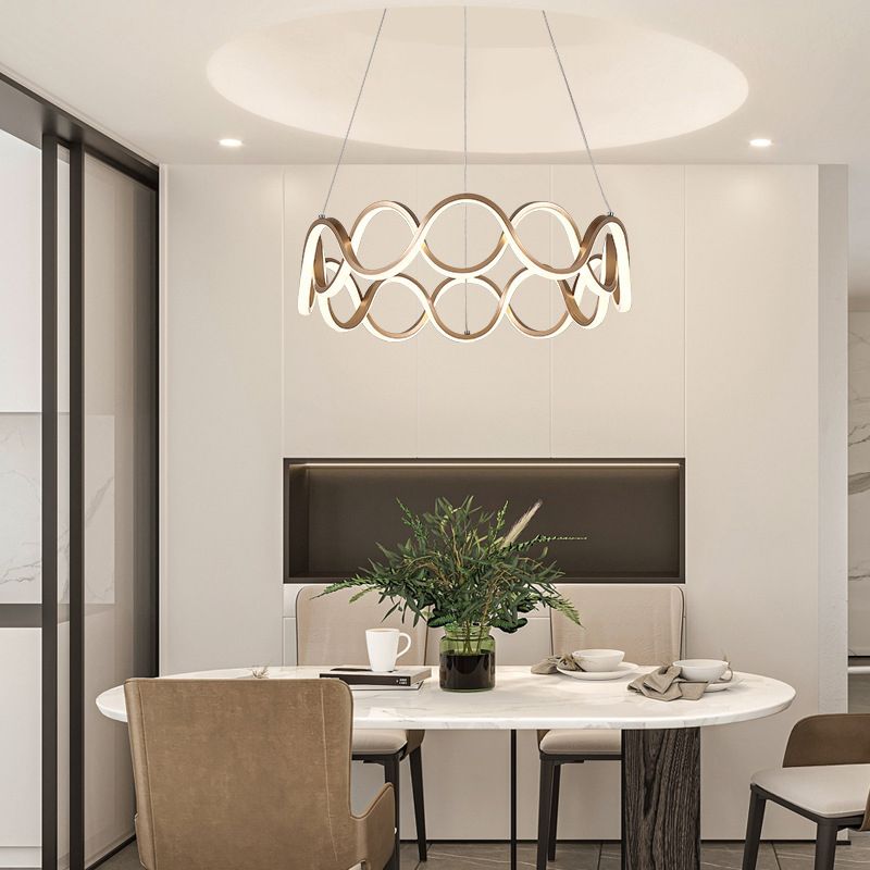 Multiple Rings Chandelier Light Fixture Designer Modern Simplicity Metal Pendant Lighting for Restaurant