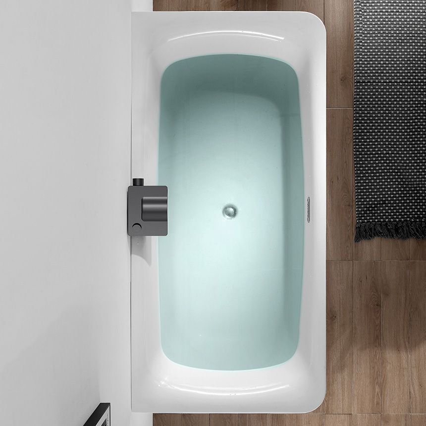 Acrylic Soaking Rectangular Bathtub Antique Finish Back to Wall Bath Tub