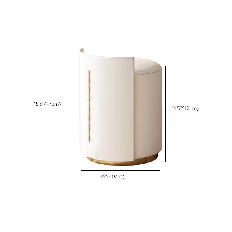 Glam Make-up Vanity with 2 Storage Drawers White Wood Vanity Set, 15.74" Wide