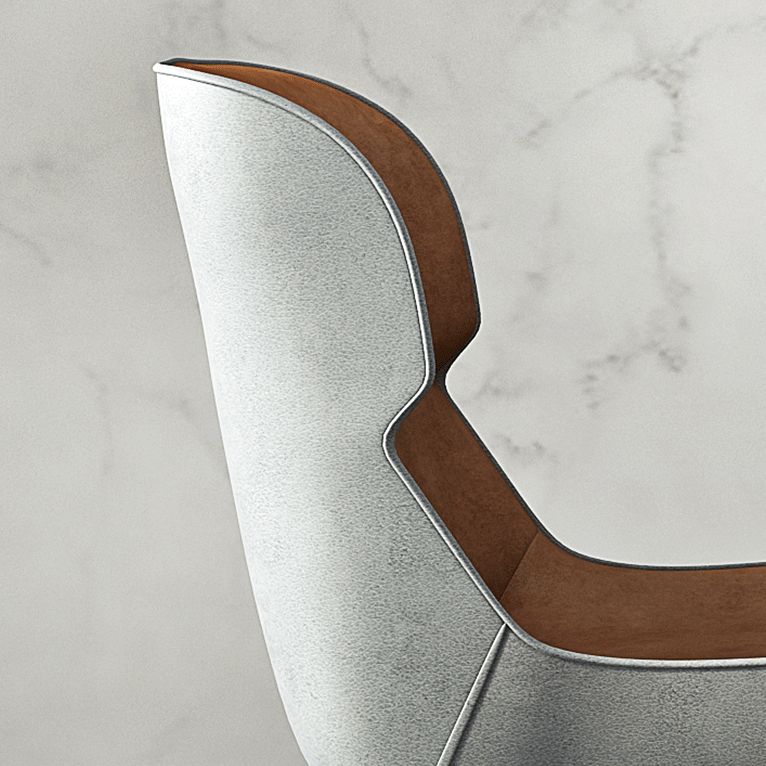 Contemporary Metal Dining Room Armless chairs Wingback Side Chair for Home Use