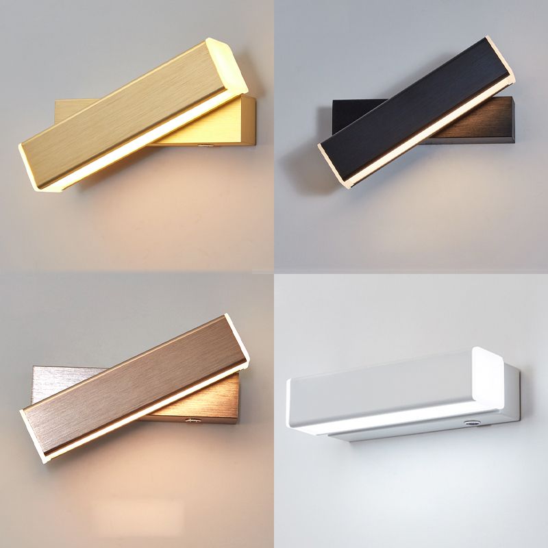Luz de pared de pared giratoria interior nórdica lámpara de montaje de pared LED de estilo simple