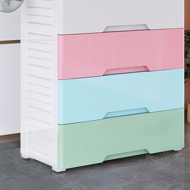 Modern Style Plastic Wardrobe Home Storage Wardrobe with Drawers